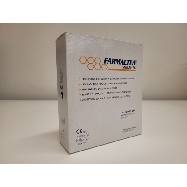 Farmactive SCHIUMA PU Kantapäävaahtosidos 10x13 cm 5 kpl