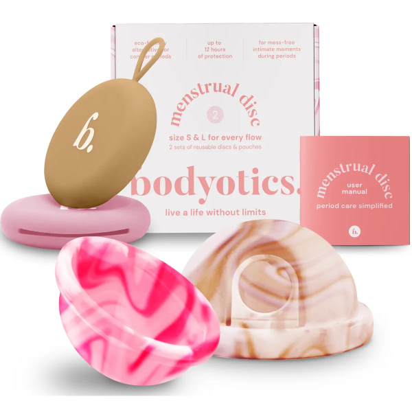 Bodyotics Reusable Menstrual Disc Set - Beige/Pink 2 kpl