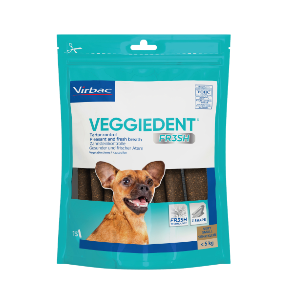 Virbac VeggieDentFr3sh koirille alle 5 kg 15 kpl