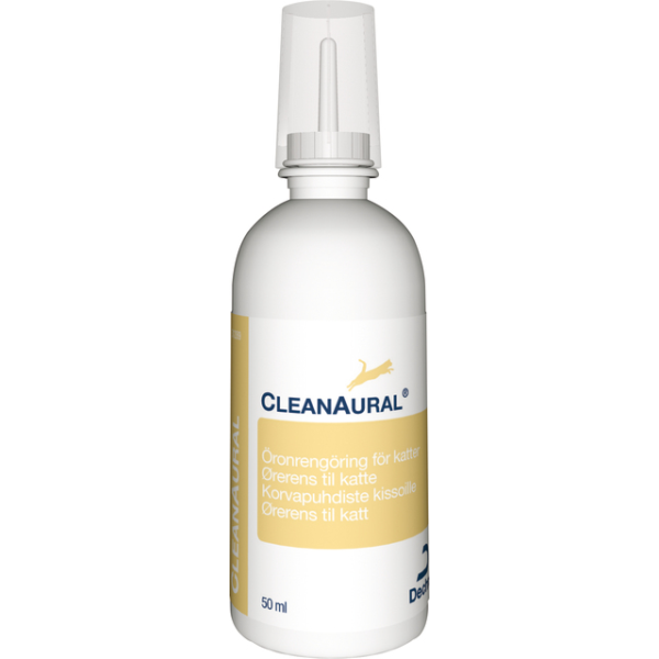 CleanAural-korvahuuhde kissoille, liuos 50 ml