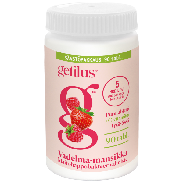 Gefilus purutabletti vadelma 90 tabl.