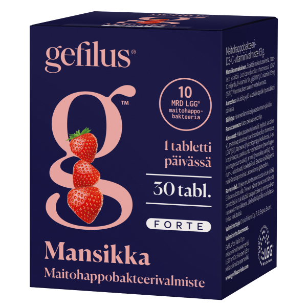 Gefilus Forte purutabletti mansikka 30 tabl.