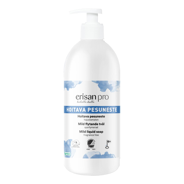 Erisan hoitava pesuneste hajustamaton pumppupullo 500 ml