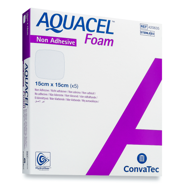 AQUACEL FOAM 15X15 CM N ADH 5 kpl