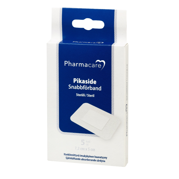 Pharmacare Pikaside 7,5x5cm kiinnittyvä haavatyyny 5 kpl