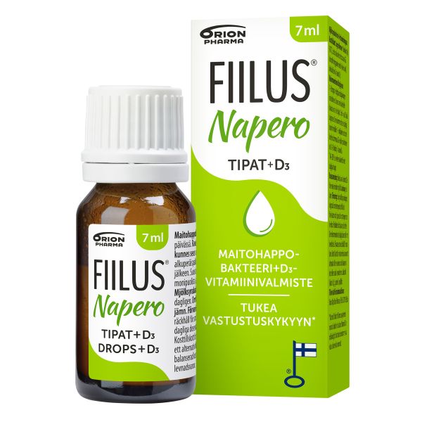 FIILUS Napero +D3 tipat (n. 30 annosta) 7 ML