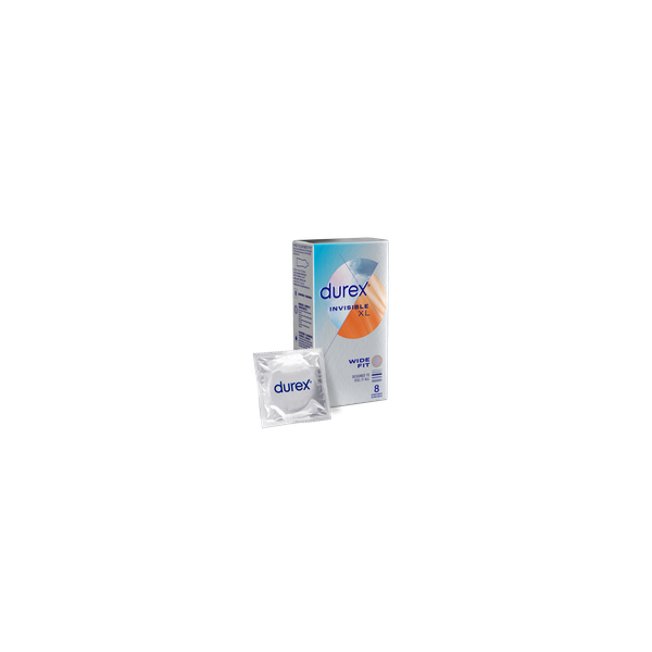Durex Invisible XL Wide Fit Kondomi 8 kpl