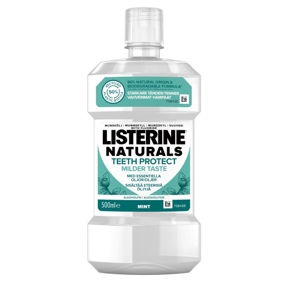 LISTERINE Naturals Teeth Protect Milder Taste suuvesi 500 ML