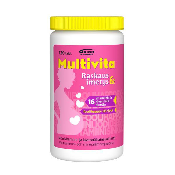 Multivita Raskaus ja imetys monivitamiini 120 tabl