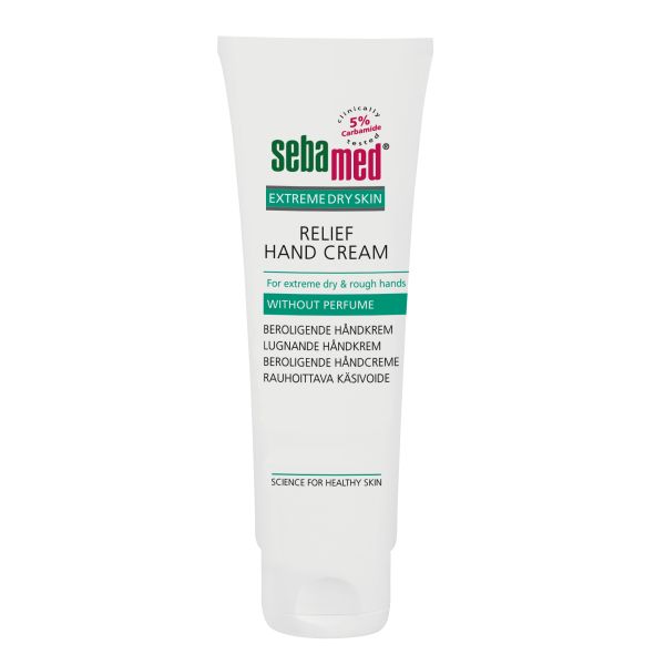 SEBAMED RAUHOITTAVA KÄSIVOIDE 5% KARBAM. HAJUSTEETON 75 ML