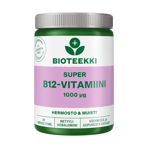 Super B12-vitamiini 90 imeskelytabl
