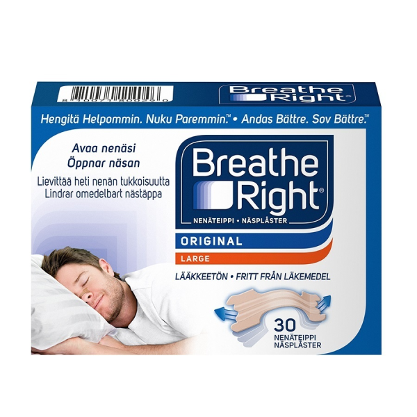 Breathe Right Tan nenäteippi Large 30 kpl   