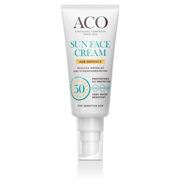 Aco Sun Face Cream Age Defence SPF50 hajusteeton 40 ml