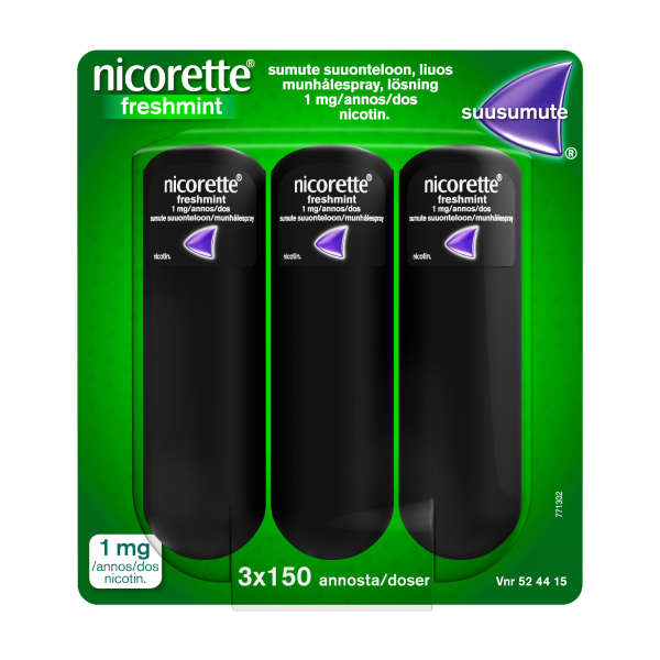 NICORETTE FRESHMINT 1 MG/ANNOS 3 x 150 annosta