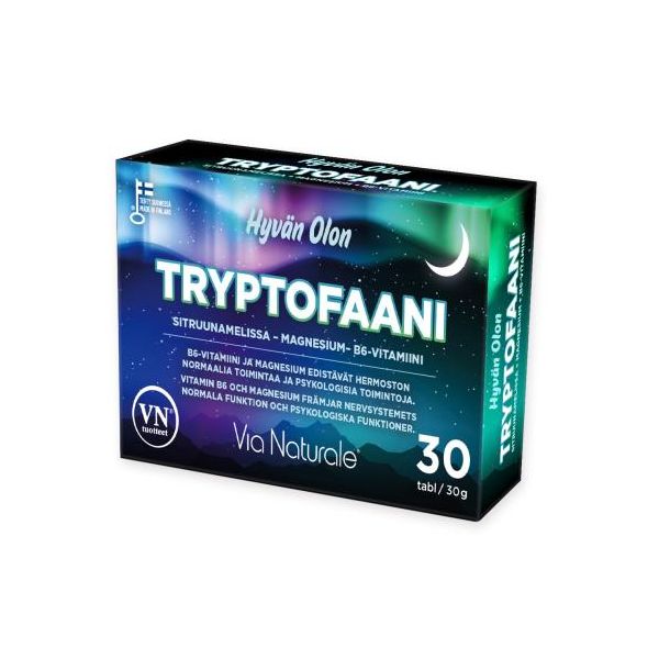 Hyvän Olon Tryptofaani Sitruunamelissa-Magnesium-B6-vitamiini 30 tabl