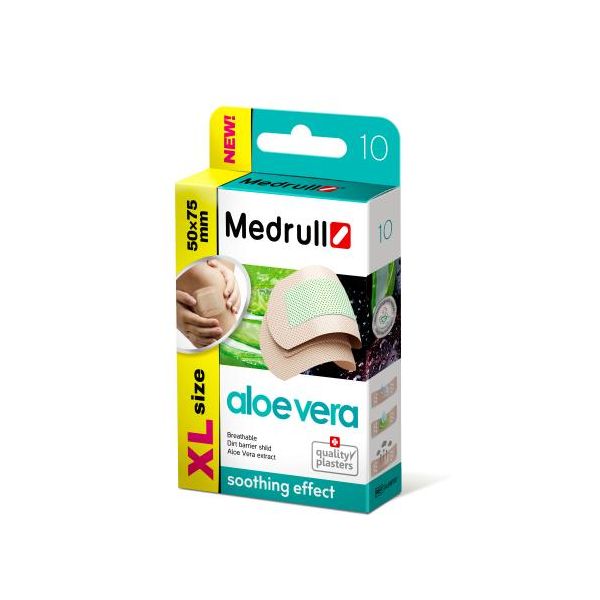 Medrull Aloe Vera laastari koko XL 50x75 mm 10 kpl