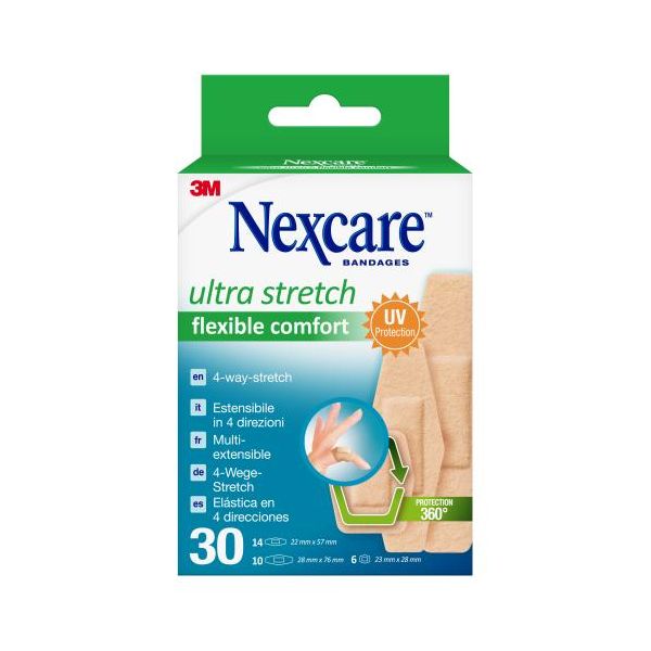 Nexcare Flexible Comfort Ultra Strech laastari valikoima pakkaus 30 kpl