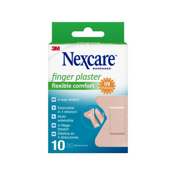 Nexcare Flexible Comfort Finger laastarit 44,5 mm x 51 mm pakkaus 10 kpl