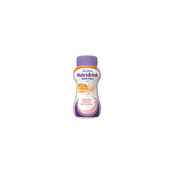 NUTRIDRINK MULTI FIBRE 4 x 200 ml mansikka