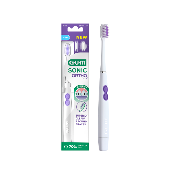 Gum Sonic Ortho paristohammasharja sis. Paristo 1 kpl