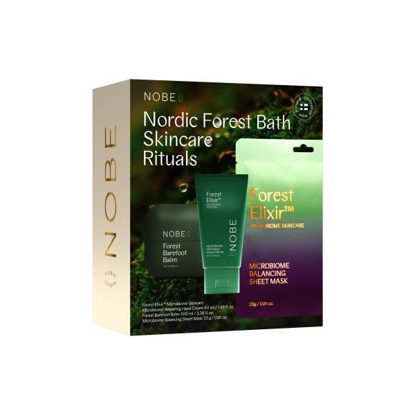 NOBE Forest Bath Skincare set: Foot-, Hand Cream + sheet mask 1 kpl