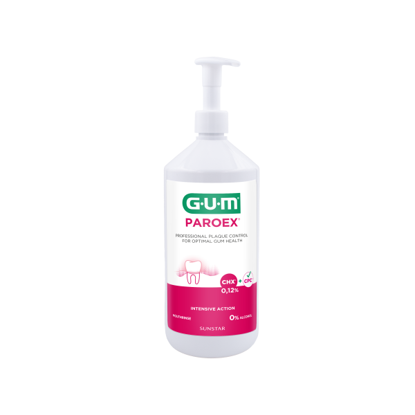 GUM Paroex 0,12 % suuvesi sisältää pumpun 1 l