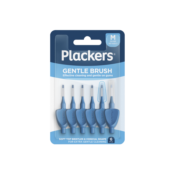 Plackers Gentle Brush M 0.6 mm hammasväliharja 6 kpl