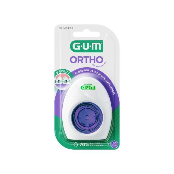 GUM Ortho Floss hammaslanka/siltalanka 50 kpl