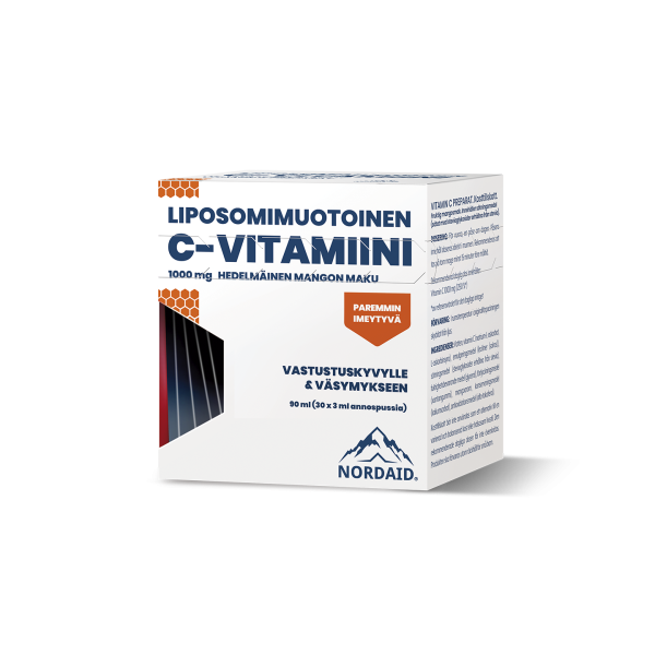 Nordaid Liposomaalinen C-vitamiini 1000 mg geeli annospussit 90 ml