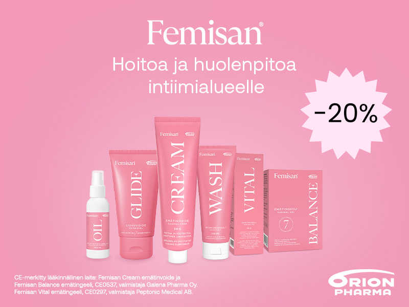 Femisan intiimituotteet -20% heinäkuun ajan