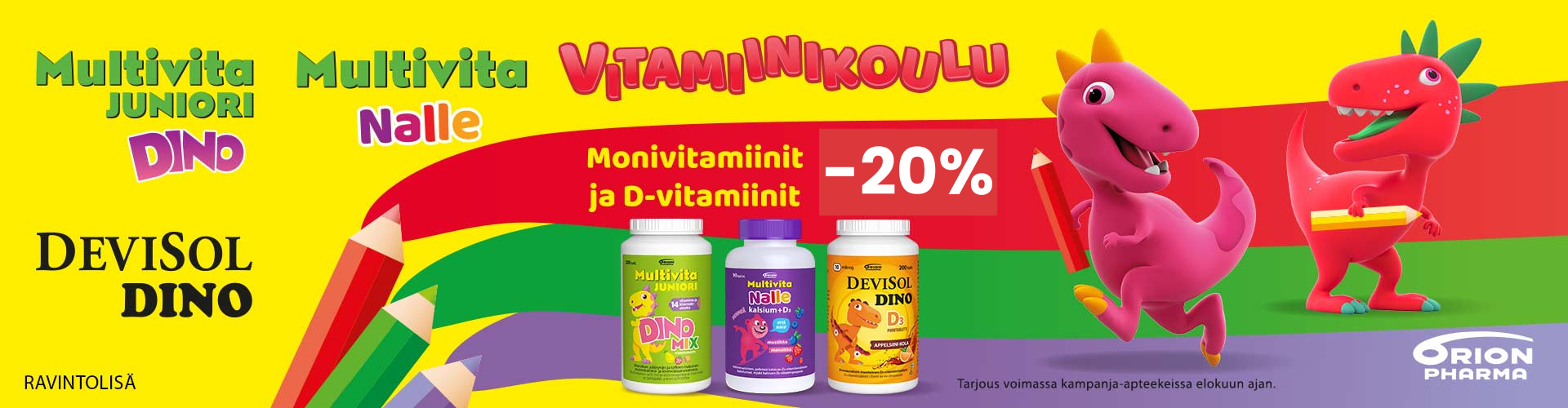 Lasten vitamiinit -20% elokuun ajan |OmaeApteekki