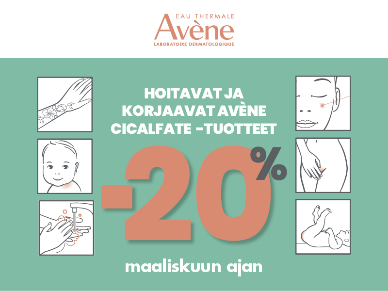 Avene Cicalfate- tuotteet -20% maaliskuun ajan Oma eApteekista