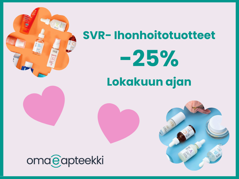 SVR- ihonhoitotuotteet -25% lokakuun ajan Oma eApteekista
