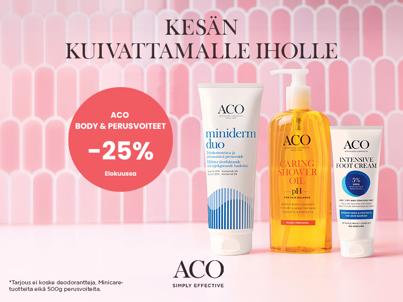 Aco Body & Perusvoiteet elokuun ajan -25% |OmaeApteekki