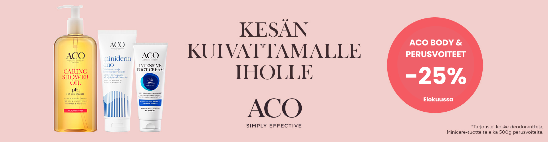 Aco Body & Perusvoiteet elokuun ajan -25% |OmaeApteekki