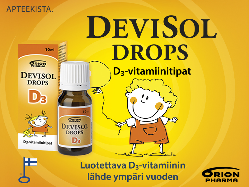 Lasten luotettava D-vitamiini - Devisol- tipat