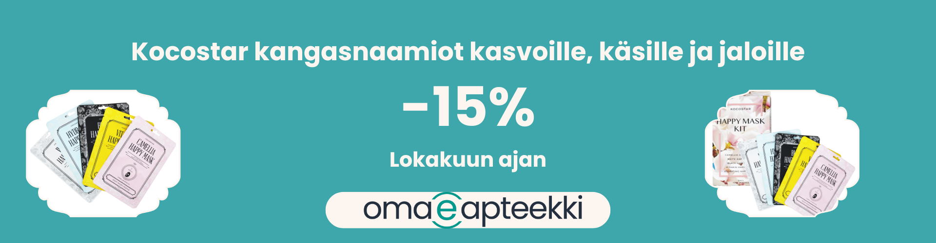 Kocostar kangasnaamiot -15% |Oma eApteekista lokakuussa