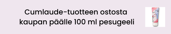 Cumlaude-tuotteen ostosta kaupan päälle 100 ml pesugeeli