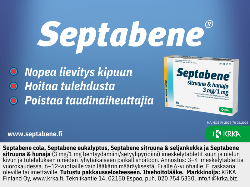 Septabene kipeälle kurkulle