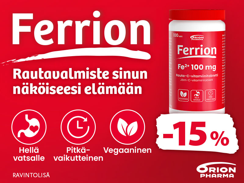 Pidä huolta ferritiinitasostasi Ferrion rautavalmisteille
