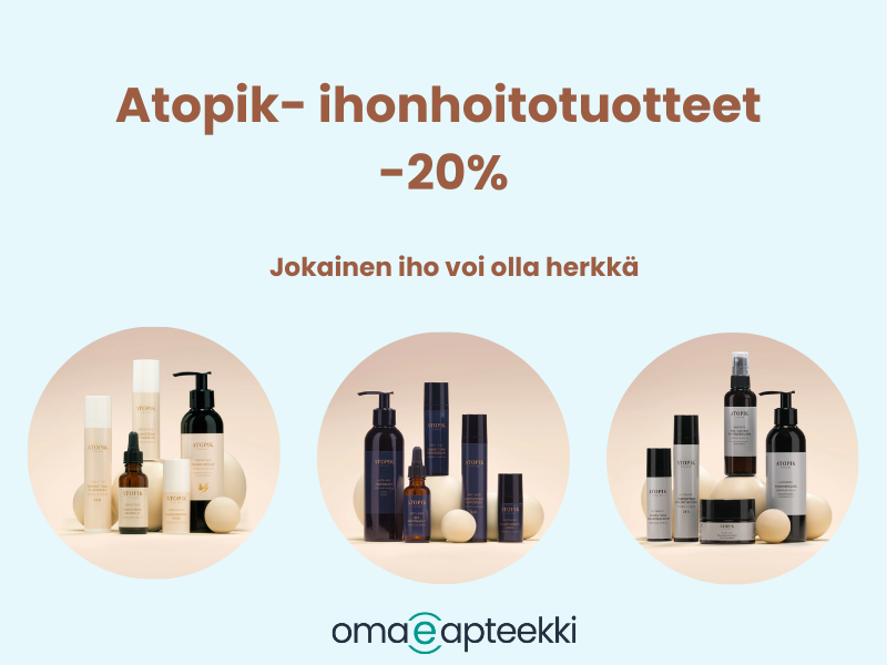 Atopik ihonhoitotuotteet -20% syyskuun ajan