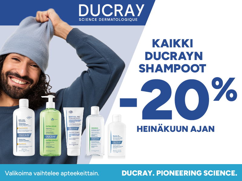 Ducray-shampoot kaikenlaisiin päänahkaongelmiin, nyt -20% |OmaeApteekista