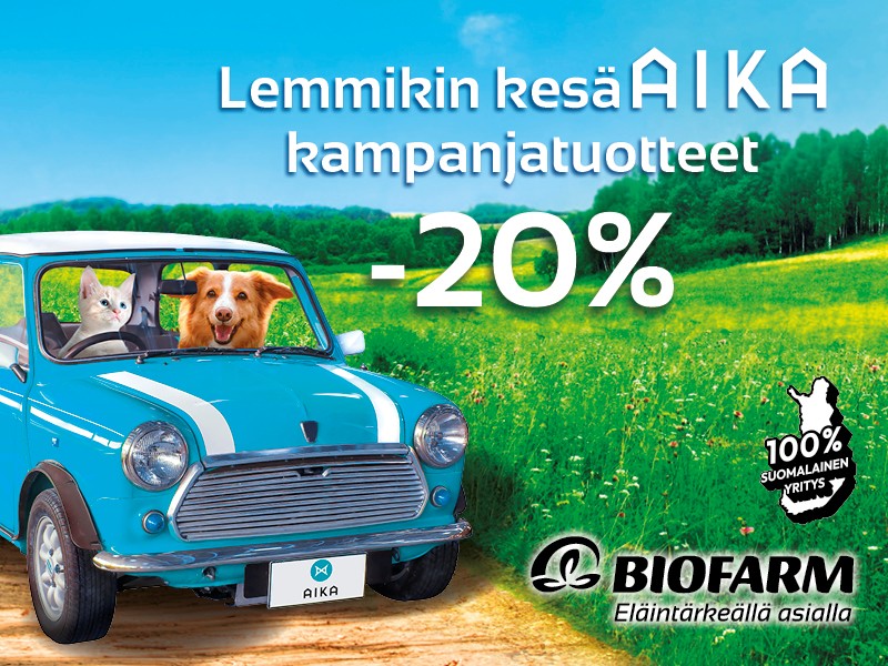 Lemmikkien kesän kampanjatuotteet. Aika- tuotteet -20%
