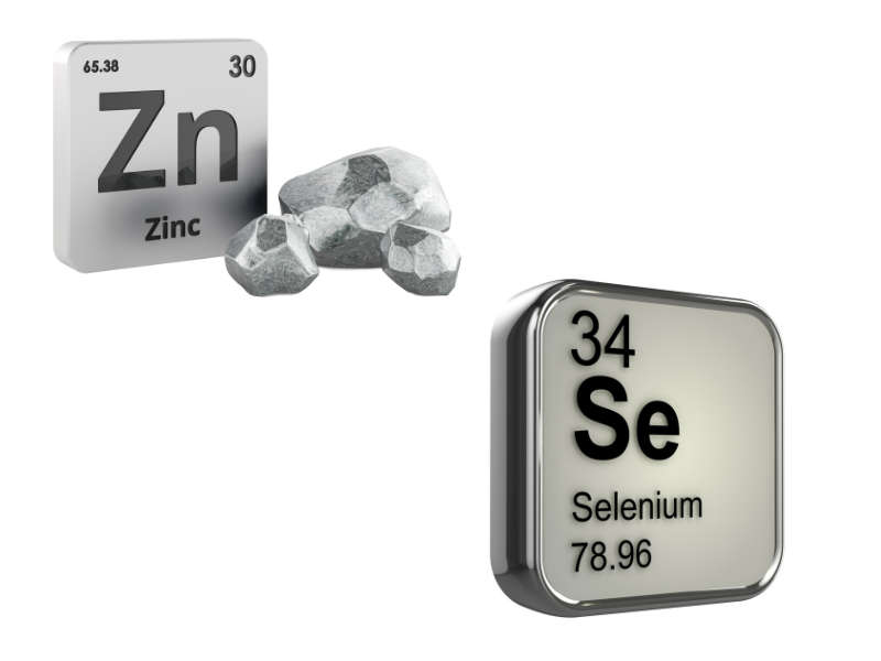 Sinkki ja seleeni kemialliset merkit