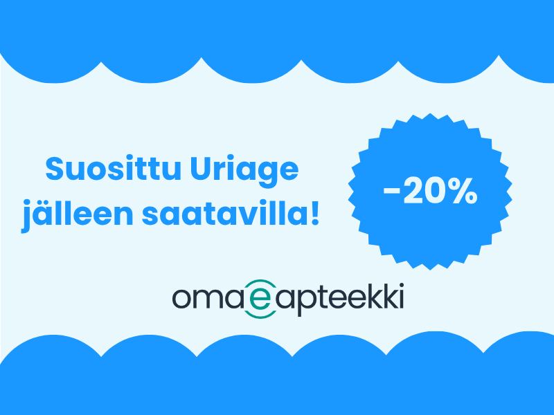 Suosittu Uriage jälleen saatavilla! Nyt -20 % koko valikoimasta elokuun loppuun asti
