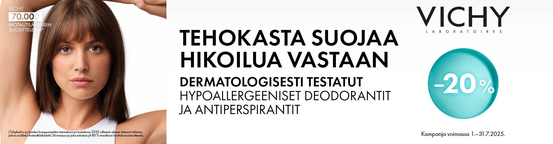 Vichy deodorantit -20%| OmaeApteekista