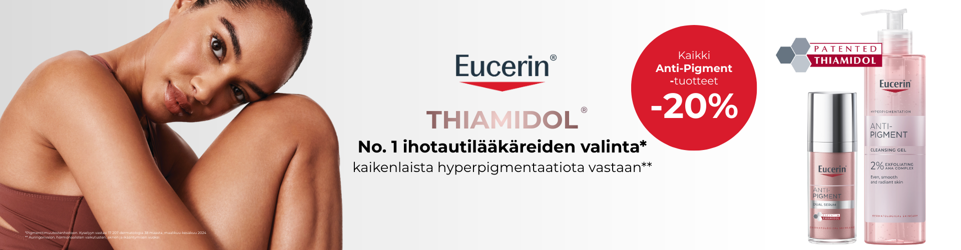 Eucerin Anti-pigment tuotteet huhtikuussa -20% Oma eApteekissa