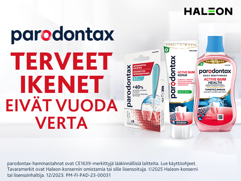 Terveet ikenet eivät vuoda verta. Parodontax hammastahnat nyt edullisesti Oma eApteekista